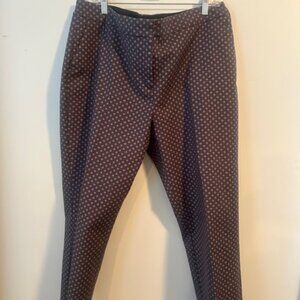Boden Richmond Gray floral ankle pants, size 16R